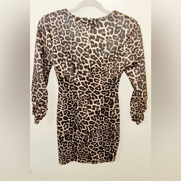 Zara Faux Suede Cheetah Print Dress - Picture 3 of 5